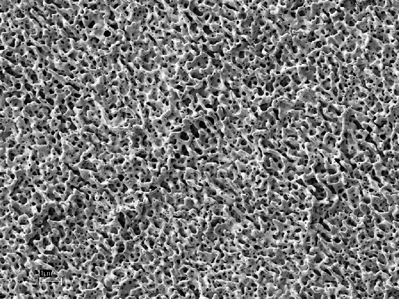 Close up of high irradation sample